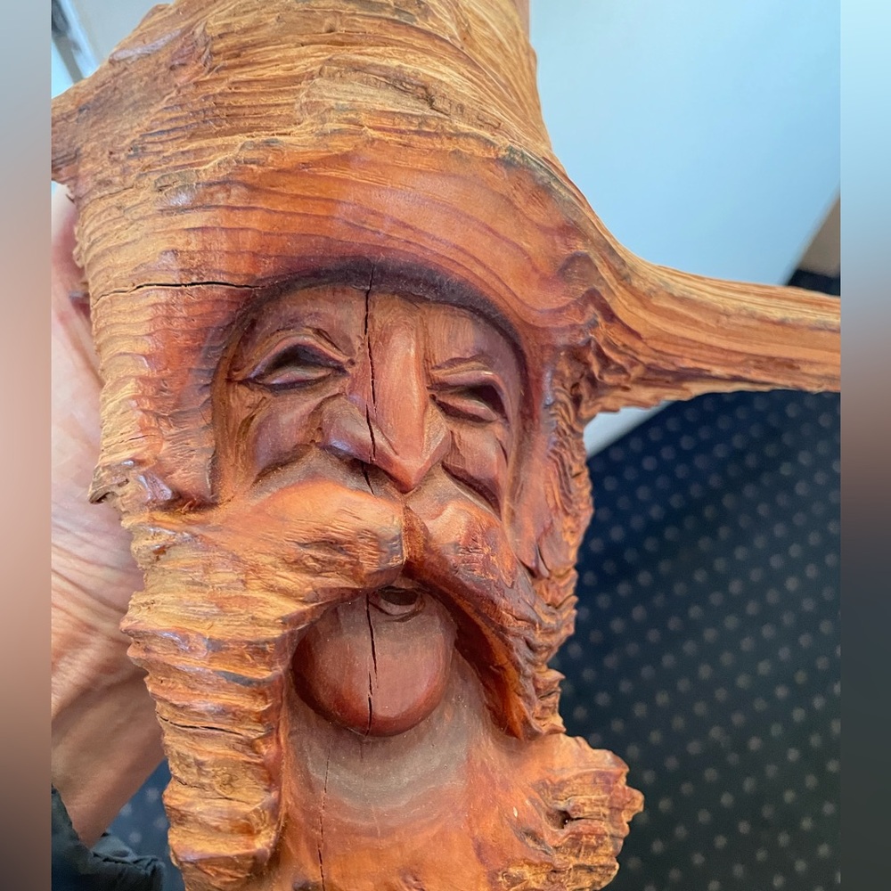 Father's Day Wizard Wells Wood Forest Sprite Sculpture